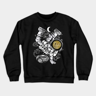 Hiphop Astronaut Dogecoin DOGE Coin To The Moon Crypto Token Cryptocurrency Wallet Birthday Gift For Men Women Kids Crewneck Sweatshirt